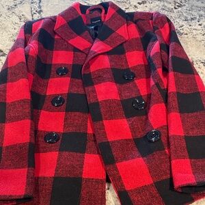 Rampage Red and Black Checkered Coat